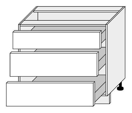 Attēls  Virtuves skapītis PLATINIUM D3M/90