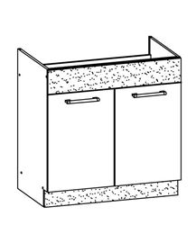 Изображение Кухонный шкафчик под раковину GRETA 80HM