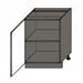 Attēls  Virtuves skapītis QUANTUM D2A/120 (HETTICH ATIRA)